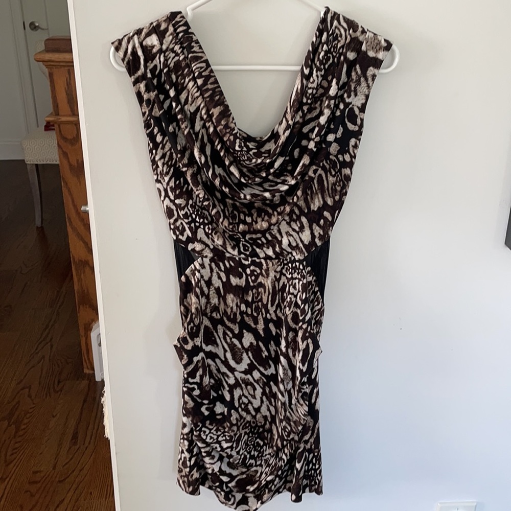 Bebe animal print mini dress